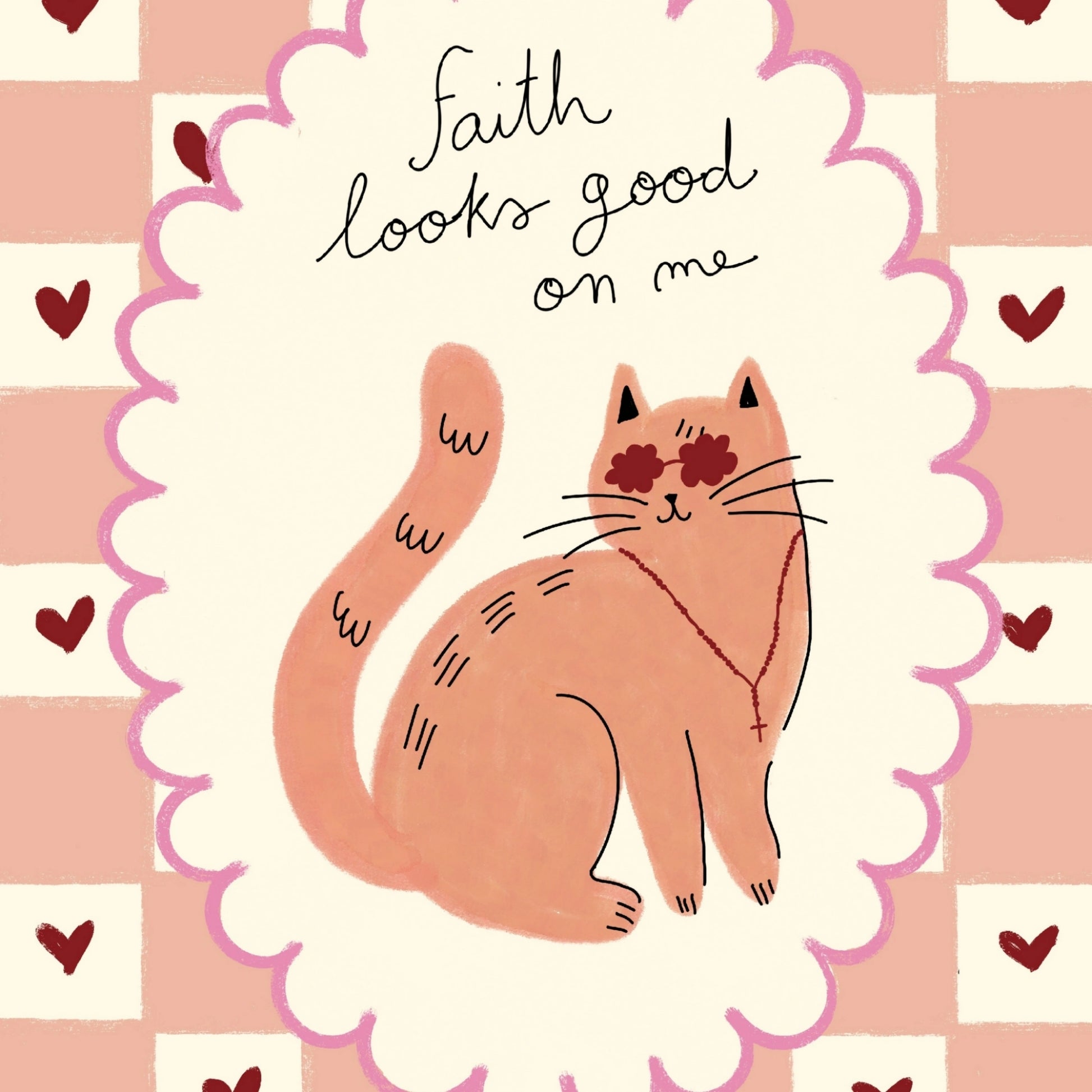 Art mural chrétien pastel ludique