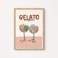 Decorazione illustrata con gelato
