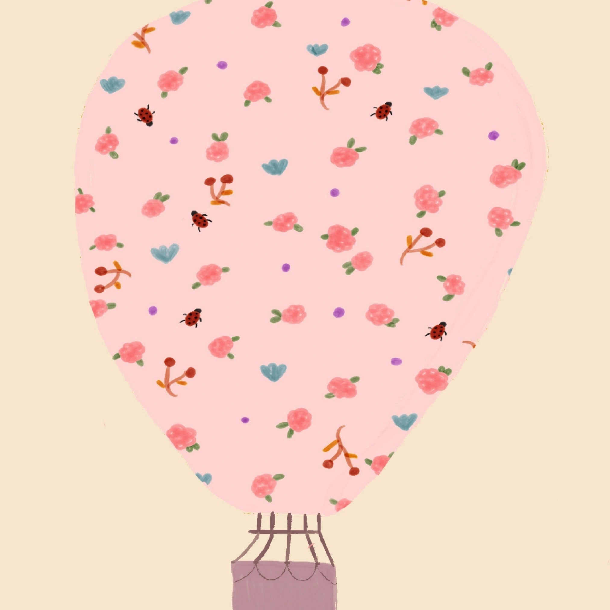 Montgolfière fleurie