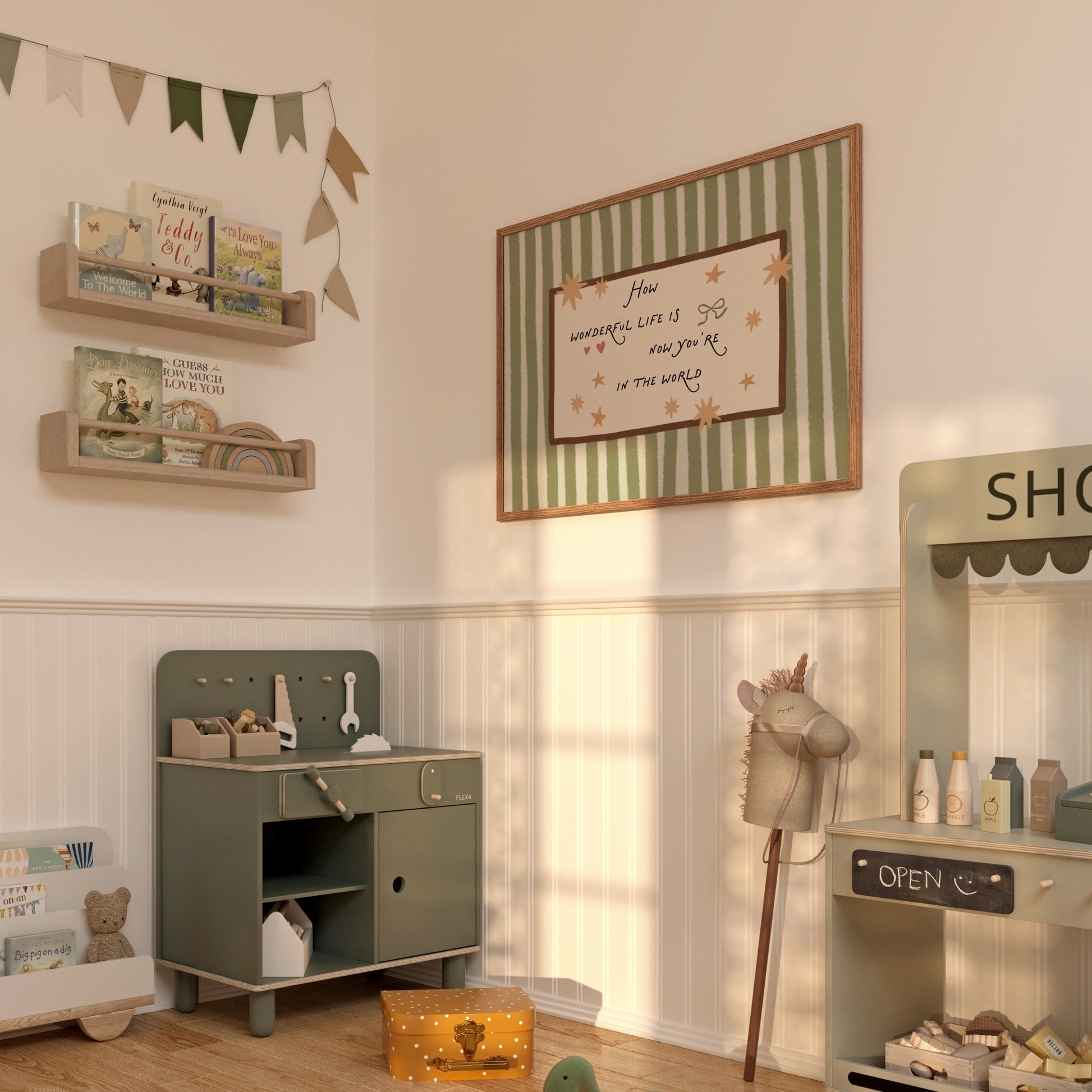 Stampa da parete con citazione per bebè