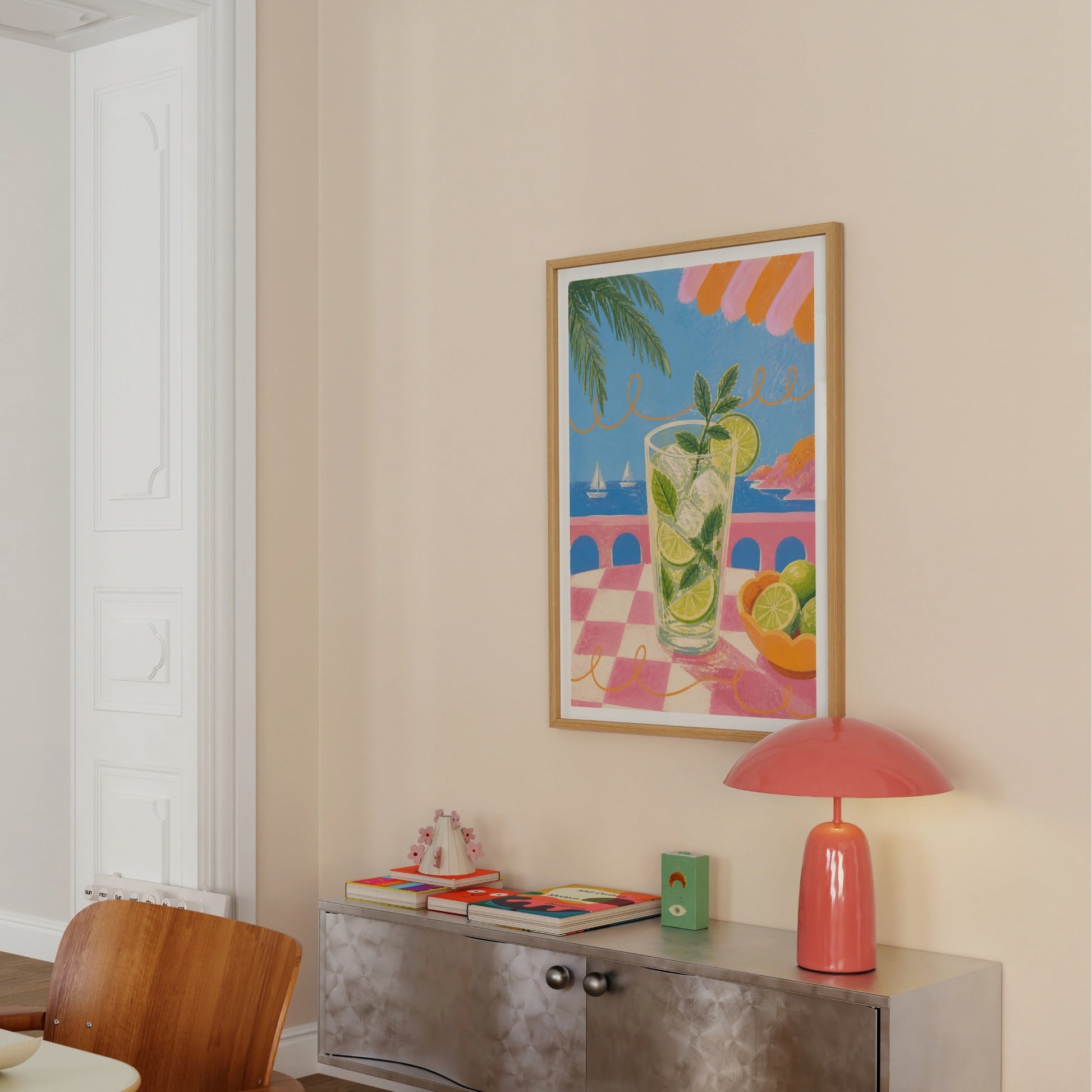 Stampa con mojito e lime