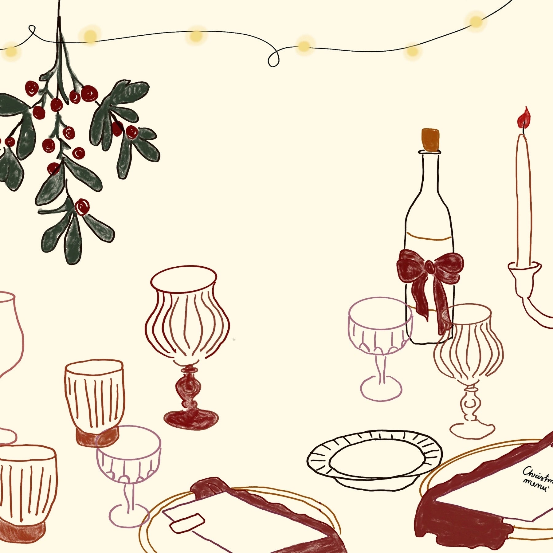 Decorazione murale per la tavola di Natale