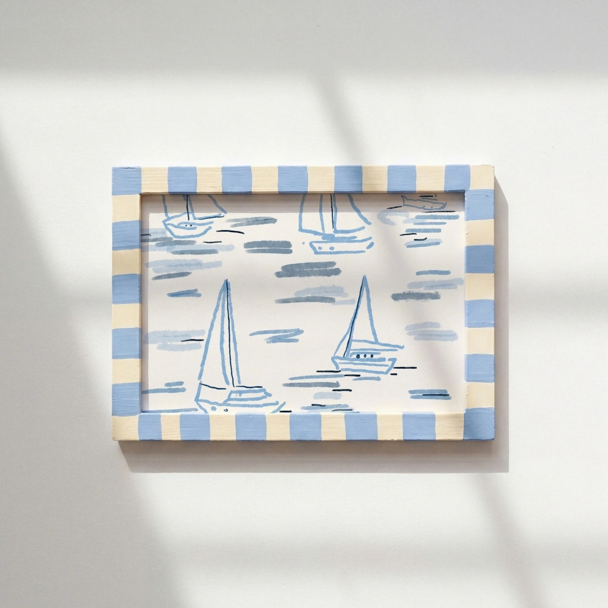 Impression voilier côtier – Décoration murale nautique d'été, Décoration murale côtière
