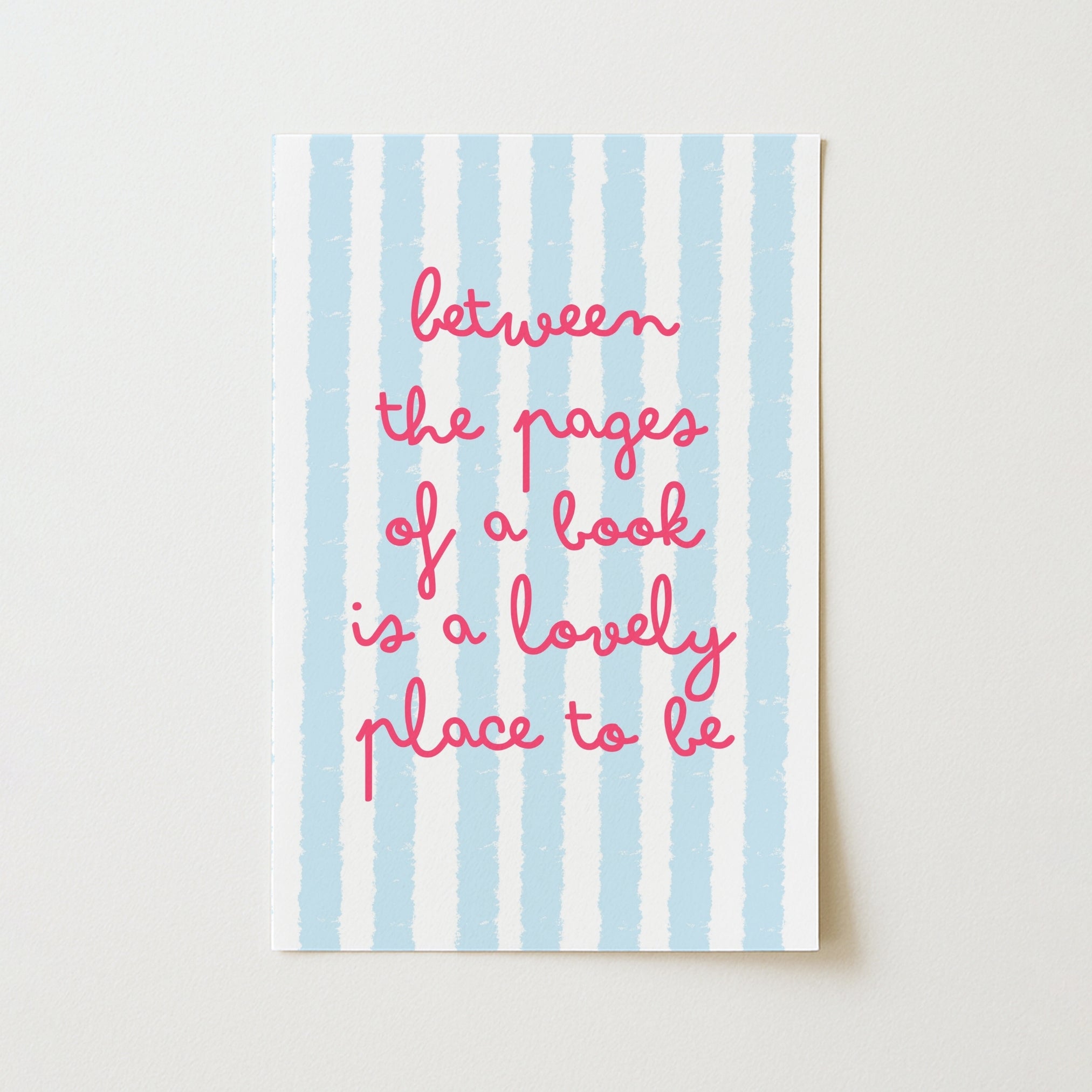 Lovely Book Quote Print – Pastel Reading Wall Art