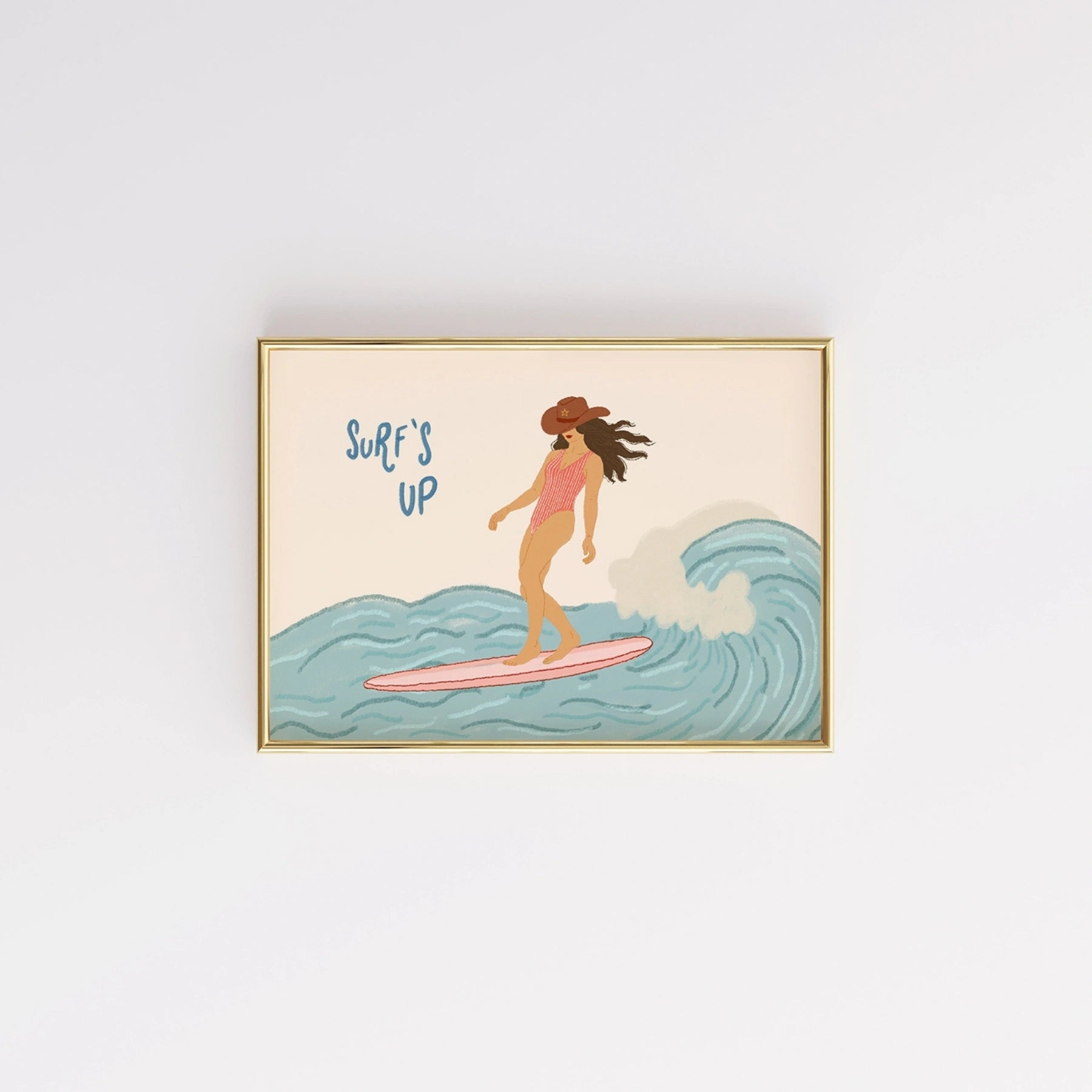 Surf’s Up Cowgirl Wall Ar