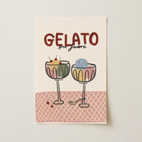 Decorazione illustrata con gelato