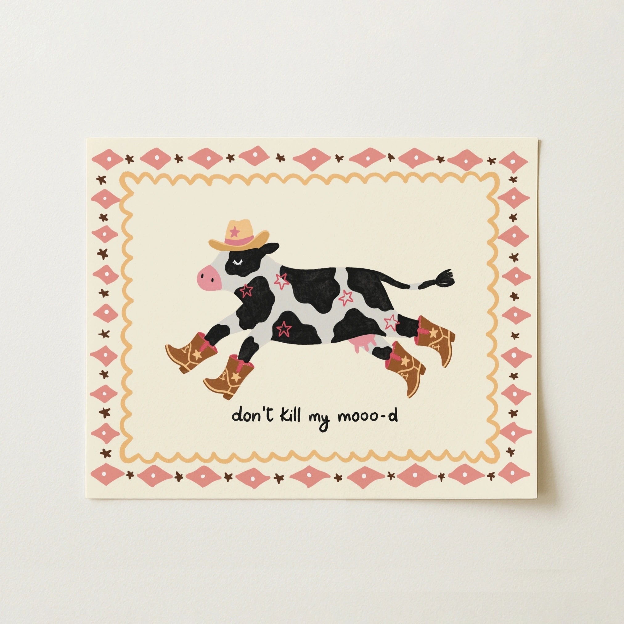 Western Cow Poster