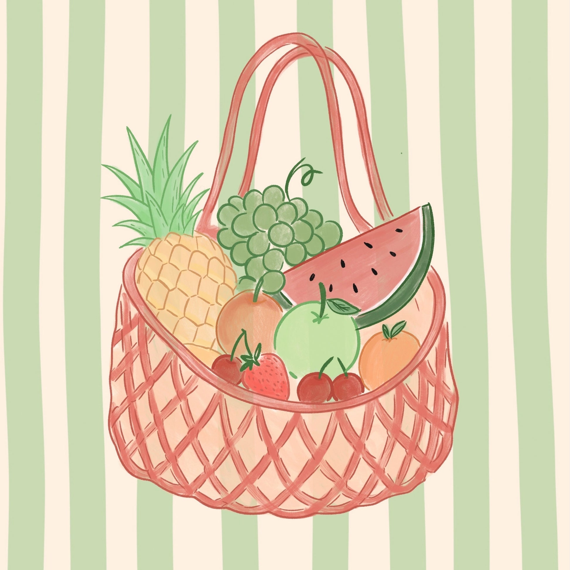 Summer Fruit Basket Wall Art