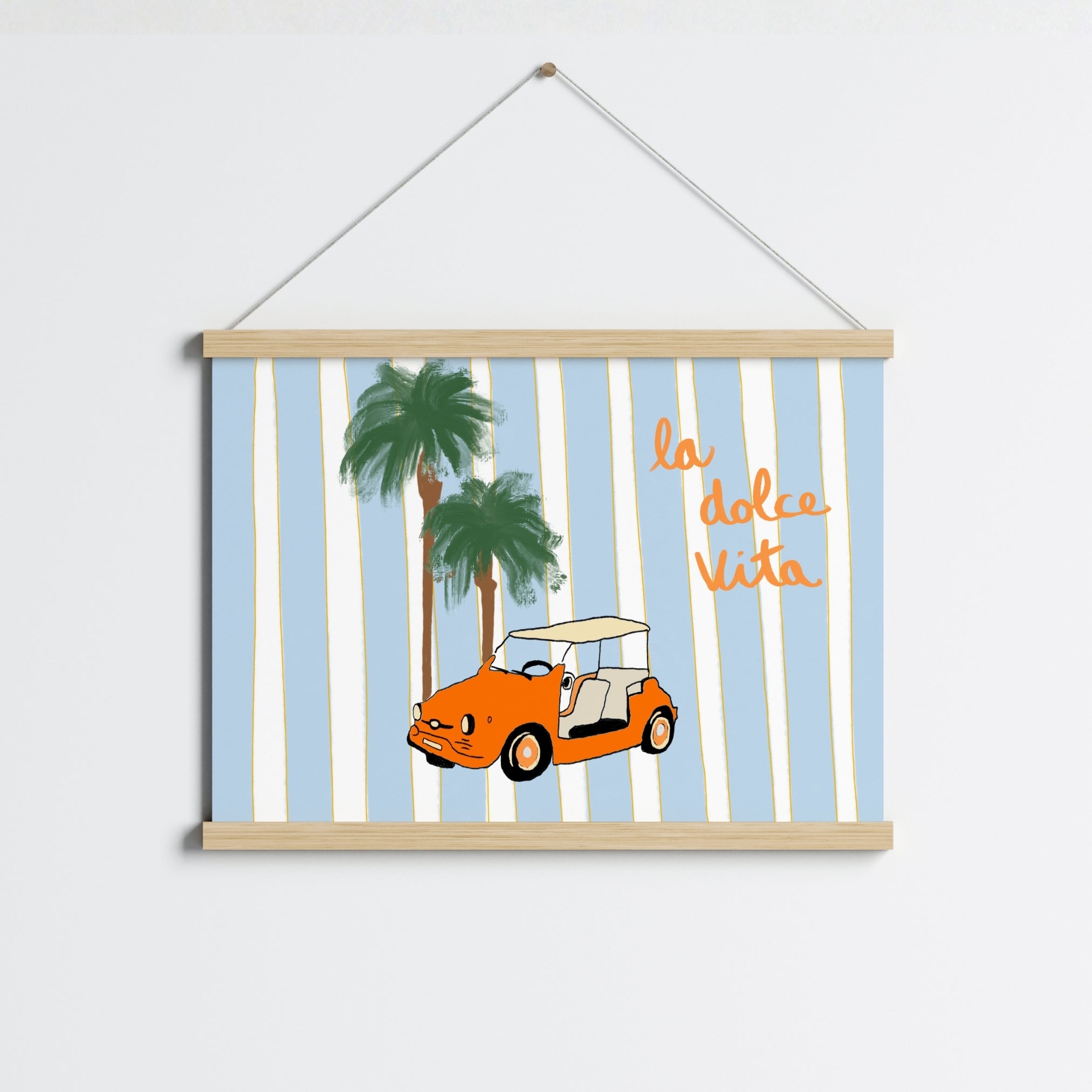 La Dolce Vita Print – Retro Italian Summer Art, Coastal Wall Decor