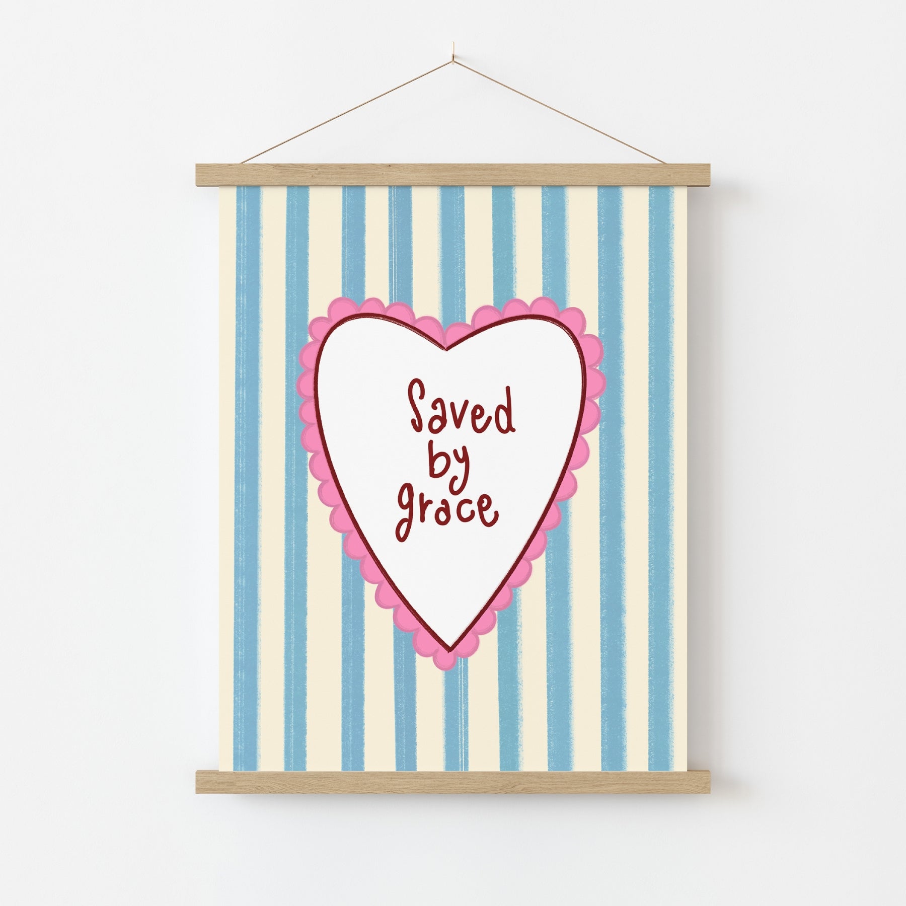 Salvato dalla grazia Christian Wall Art