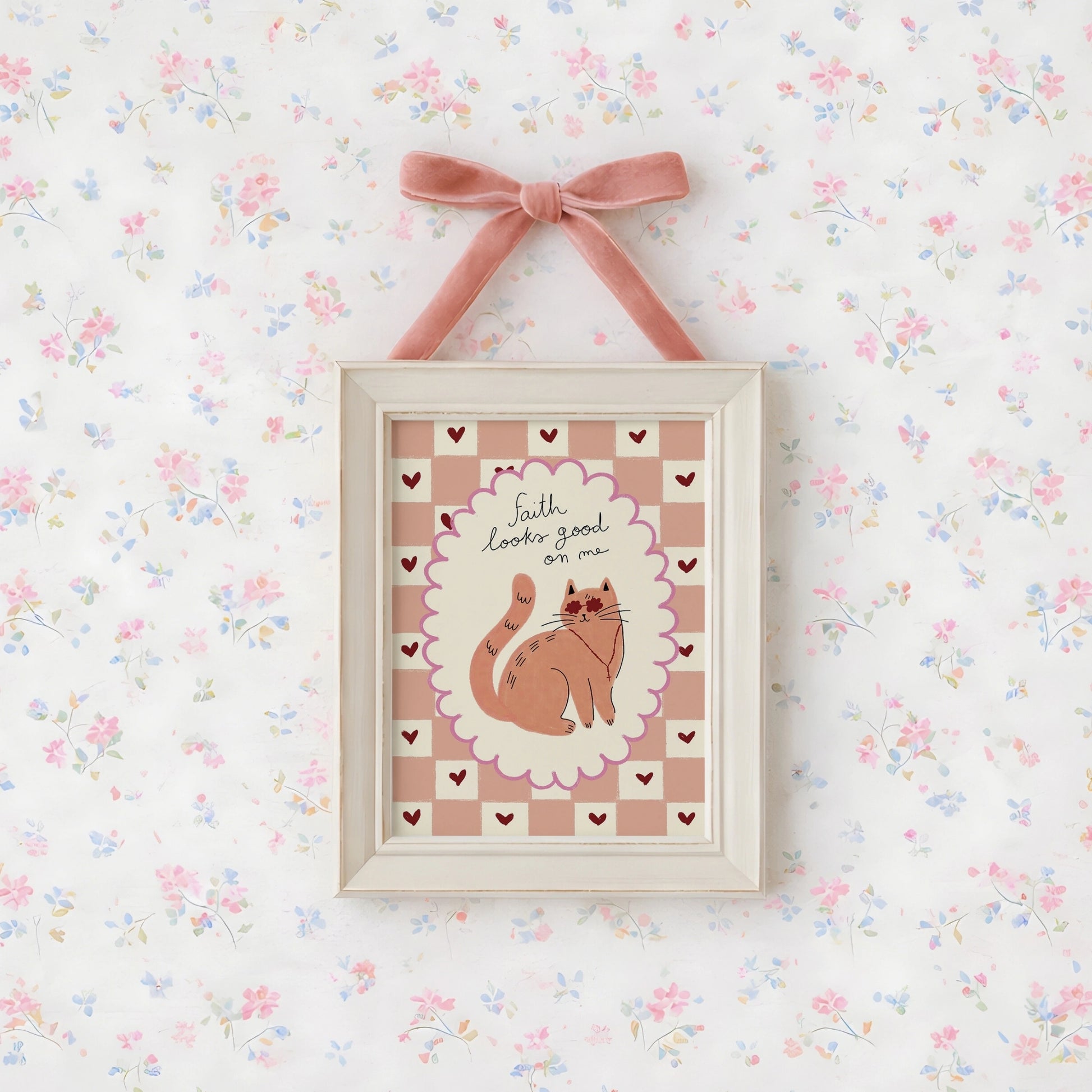 Art mural chrétien pastel ludique