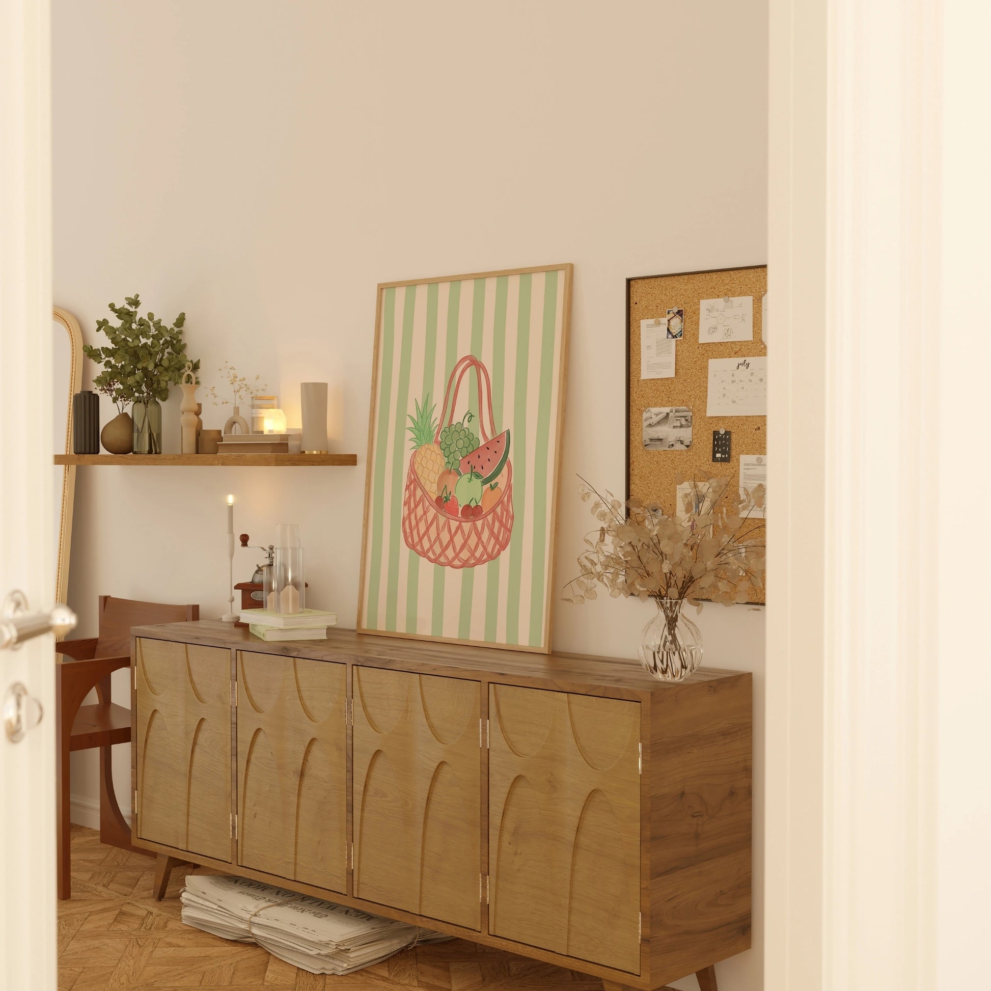 Summer Fruit Basket Wall Art