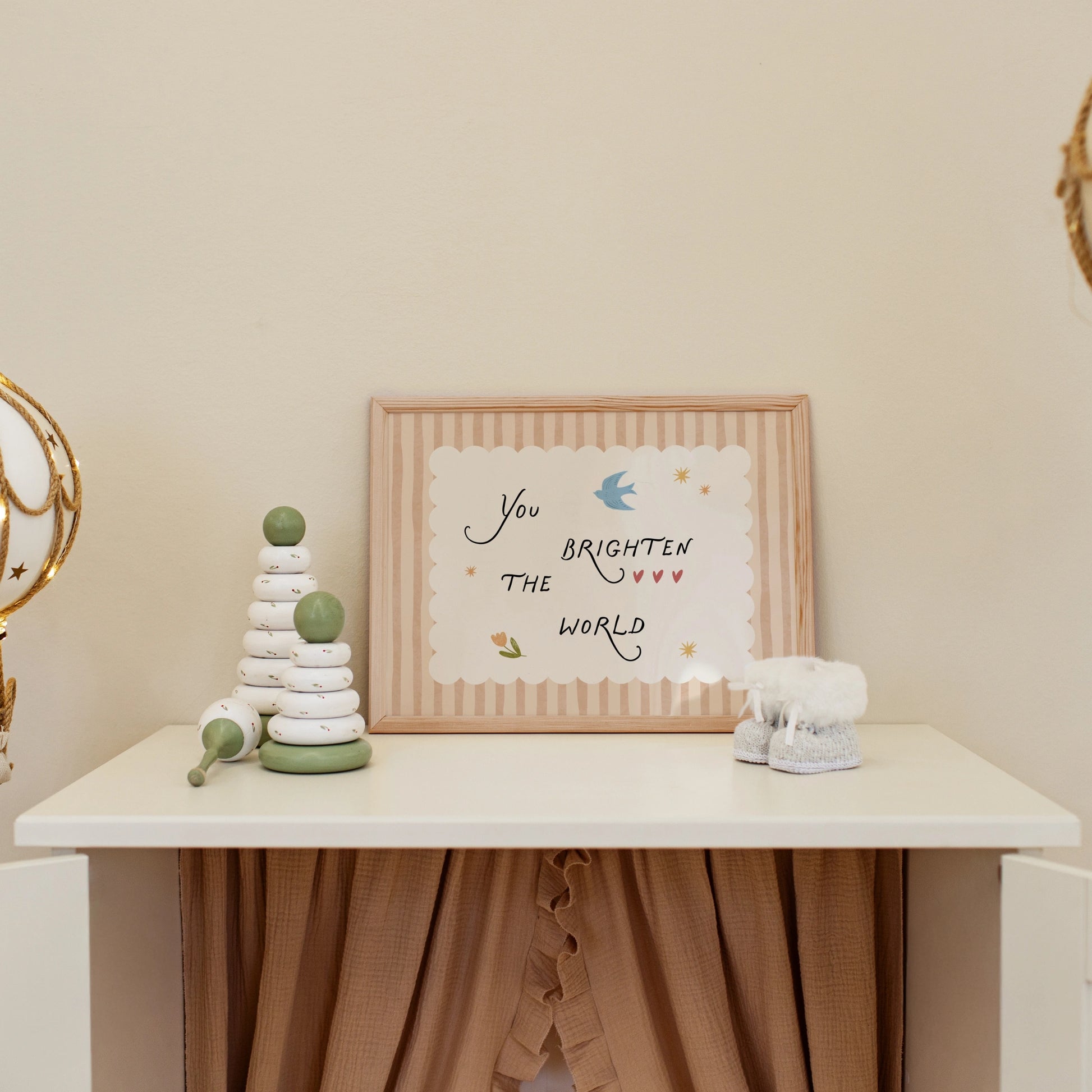 Arte tipografica per cameretta bebè