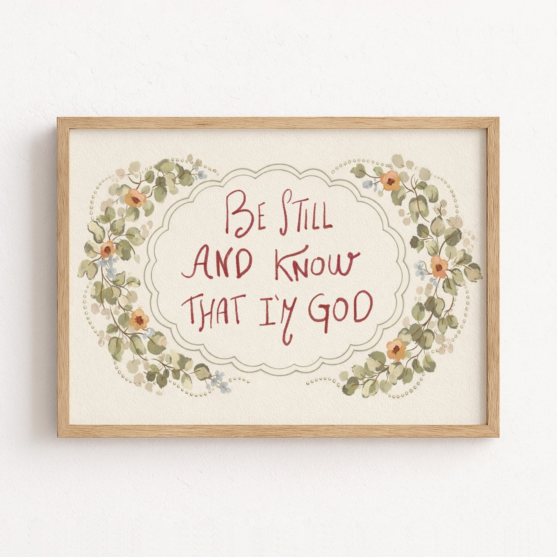 Cottagecore Religious Wall Art, Christian Wall Decor