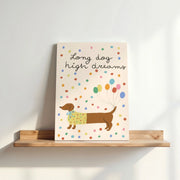 Cute Dachshund – Nursery & Kids Canvas Wall Art