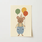 Mouse with Balloons – Poster per bambini