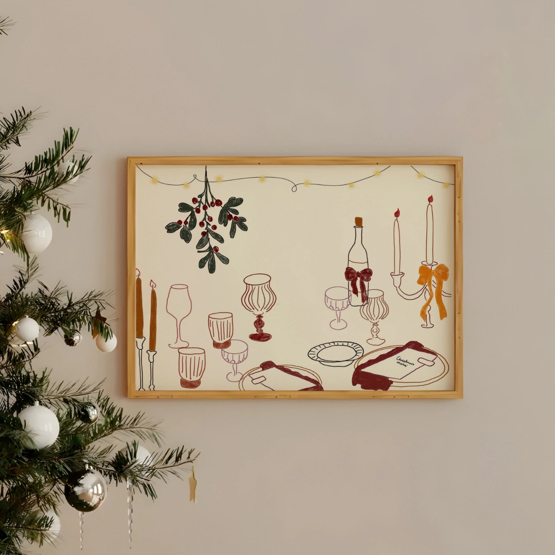 Christmas Dinner Table Wall Art