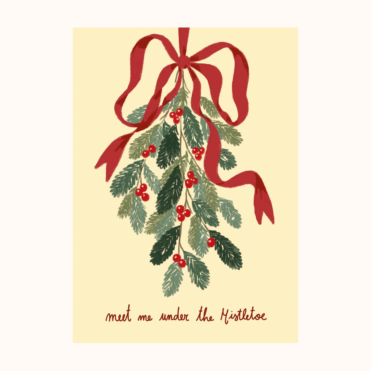 Vintage Christmas Tree, Wreath & Mistletoe – Christmas Wall Art Set of 3
