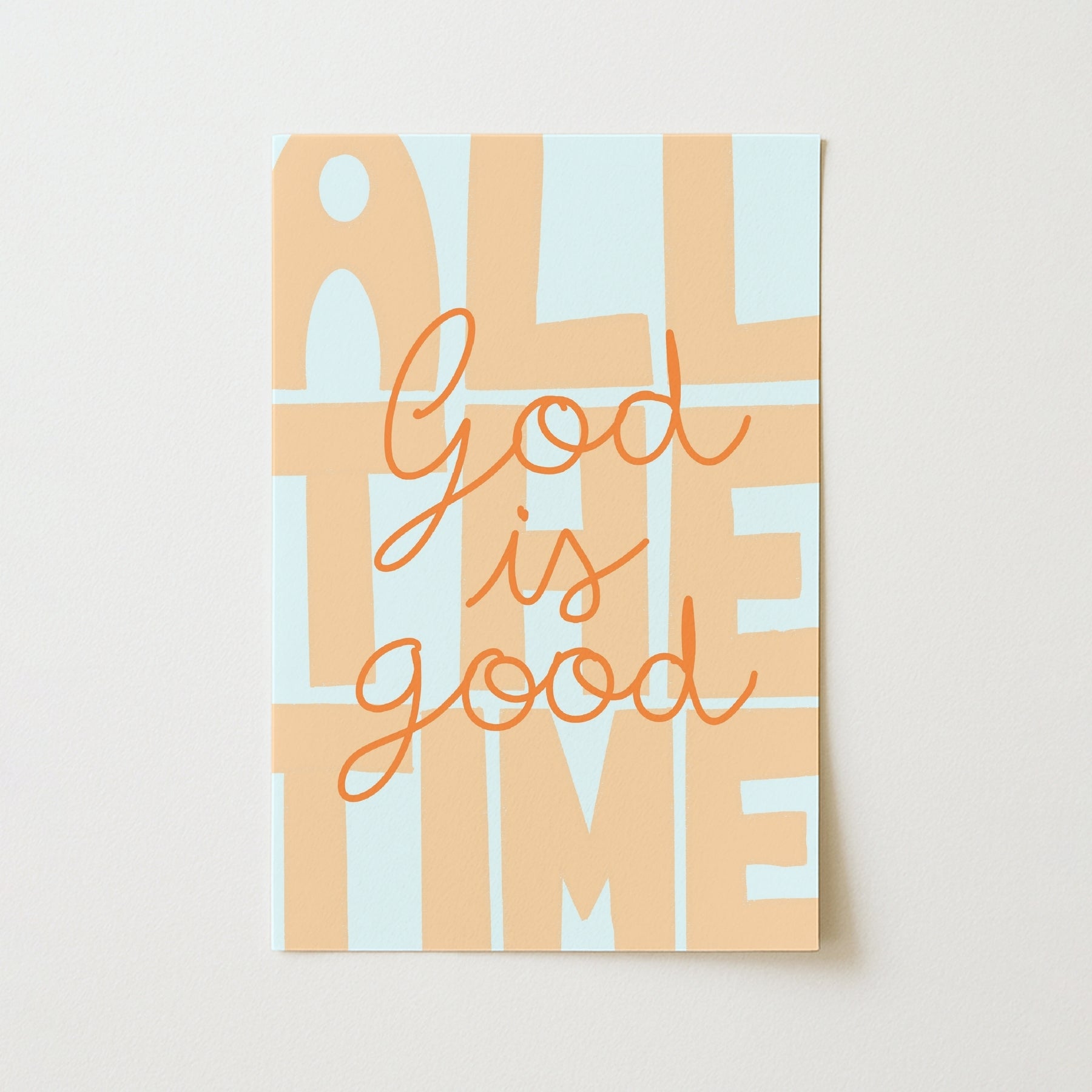 God Is Good Print – Christian Preppy Wall Art