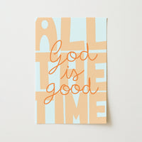 God Is Good Print – Christian Preppy Wall Art
