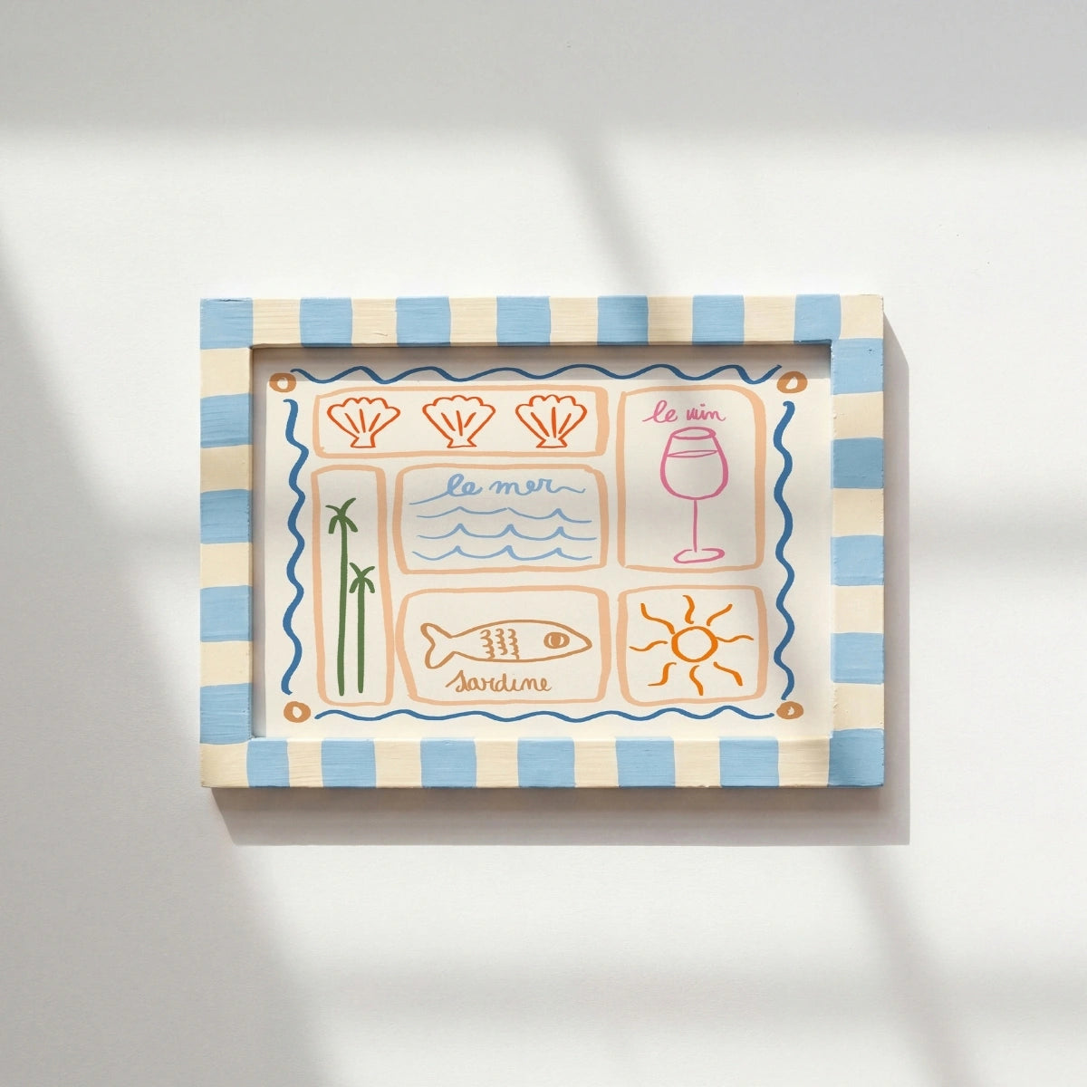 Impresión Costera Francesa – Arte de Pared Mediterráneo de Verano, Decoración Costera