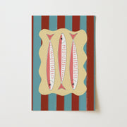 Striped Sardine Trio – Kitchen Wall Art