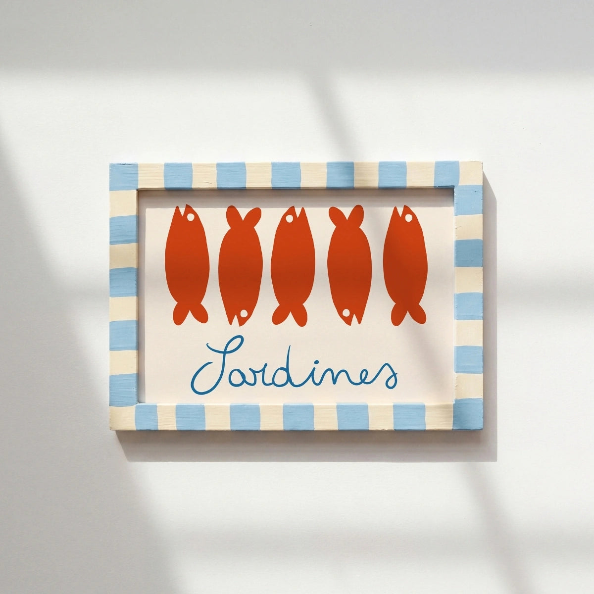 Sardine Wall Art – Coastal Kitchen Print, Coastal Wall Decor
