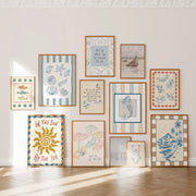 Vintage Summer – Set di stampe da parete – 20 illustrazioni stampabili