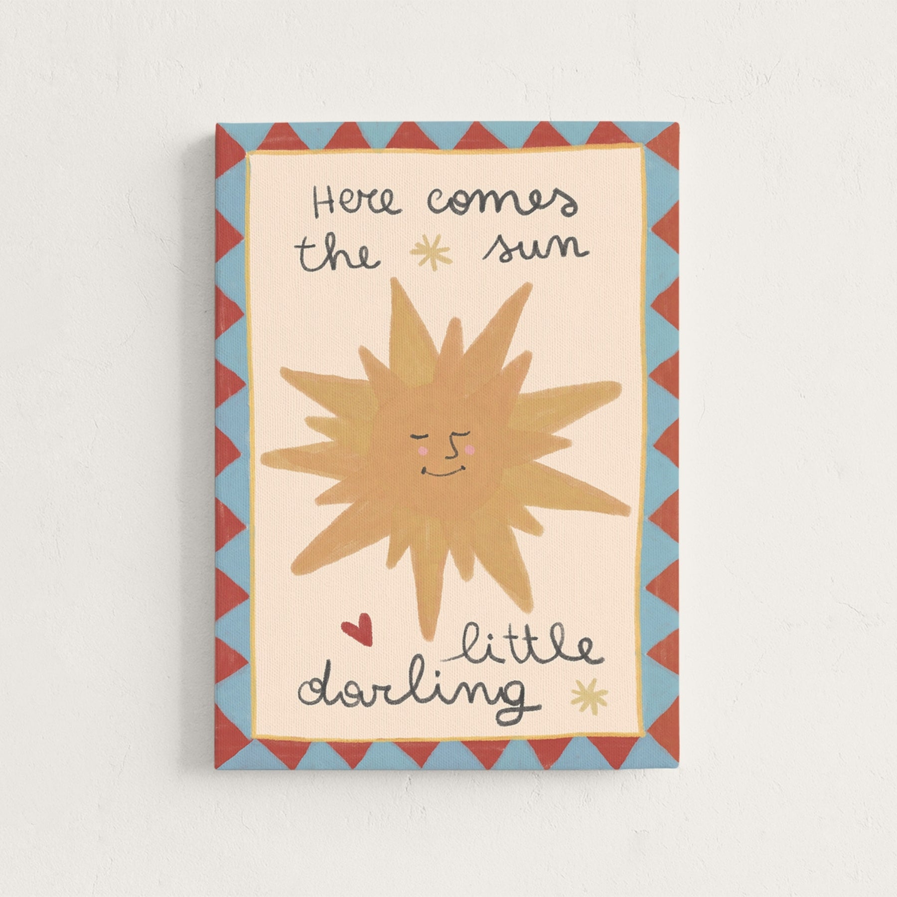 Here Comes the Sun Nursery Canvas Print
