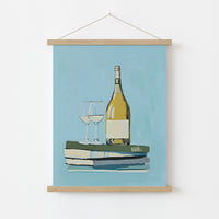 Books and Wine Wall Art – Cozy Book Lover Printable