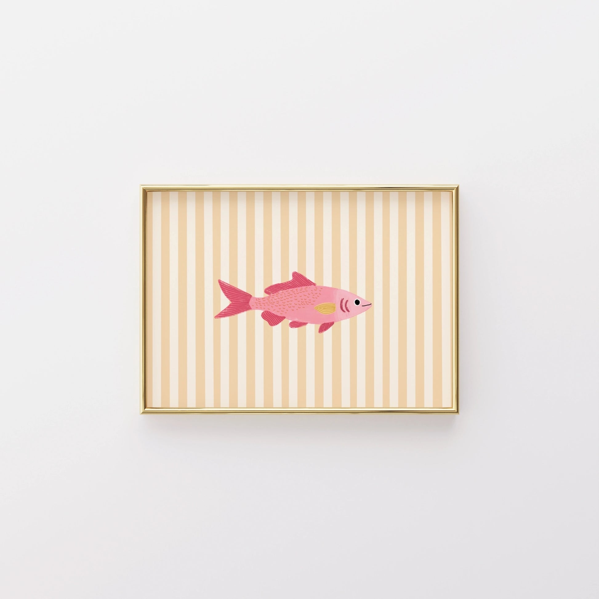 Arte murale di pesce rosa