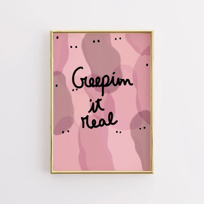 Creepin’ It Real Print – Pink Halloween Wall Art