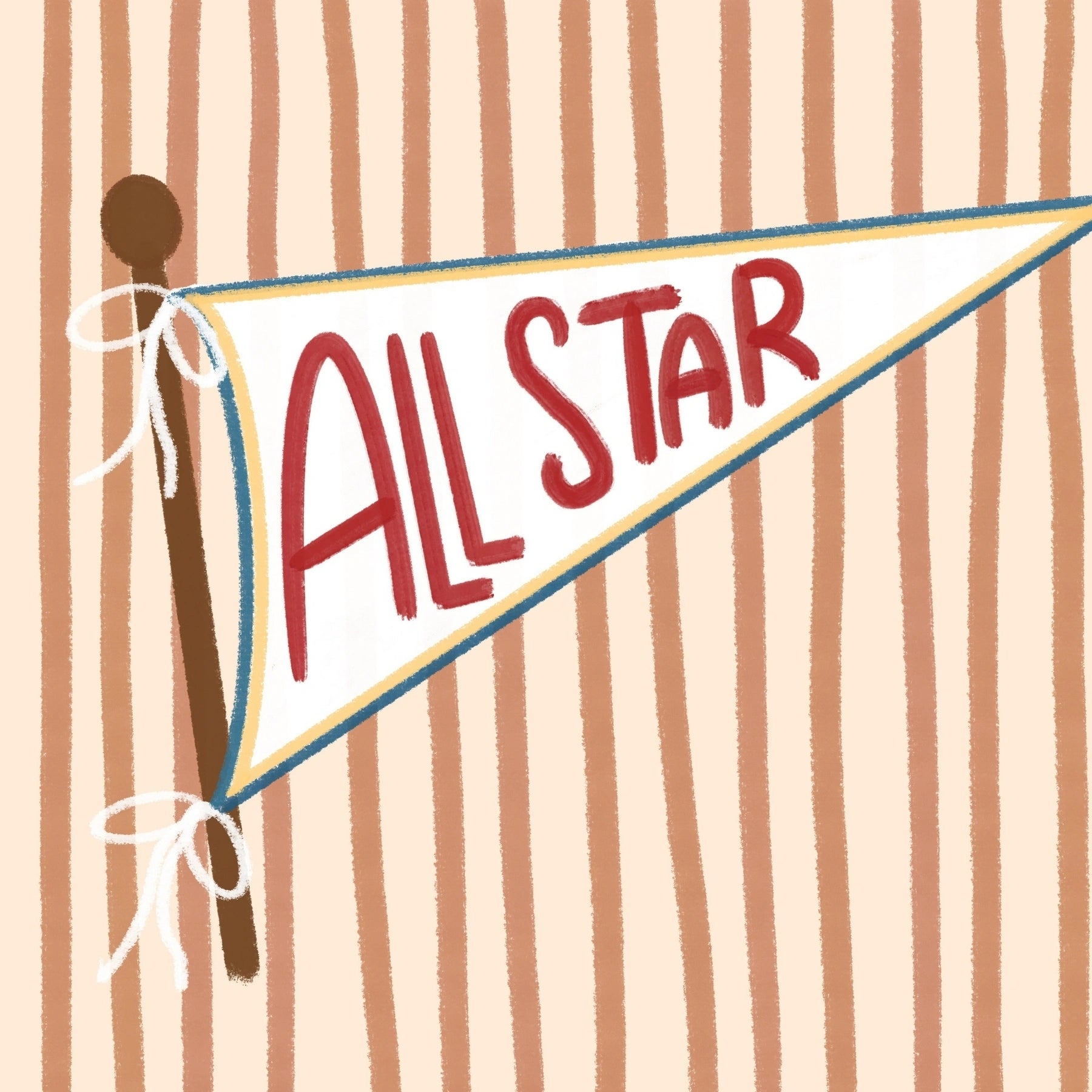 Retro Sports Flag Print