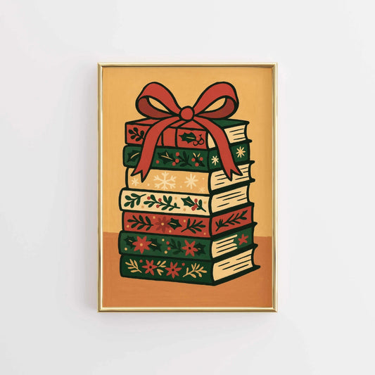 Christmas Books Wall Art
