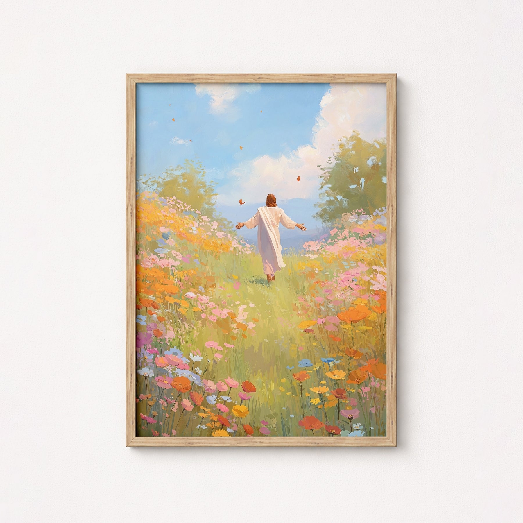 Jesus in Bloom – Peaceful Christian Wall Art