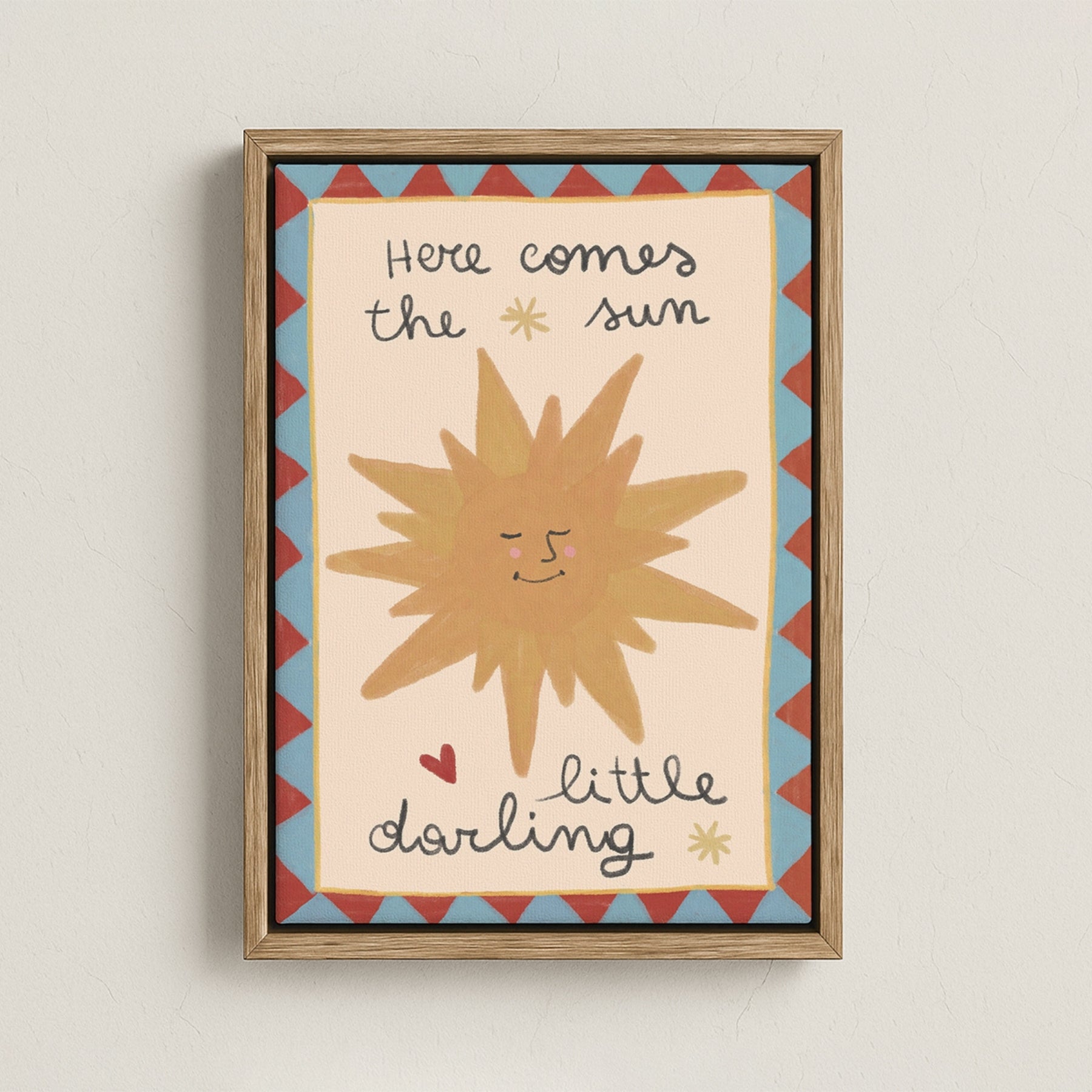 Here Comes the Sun Nursery Canvas Print