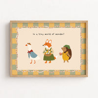 Stampa Animali del bosco per cameretta