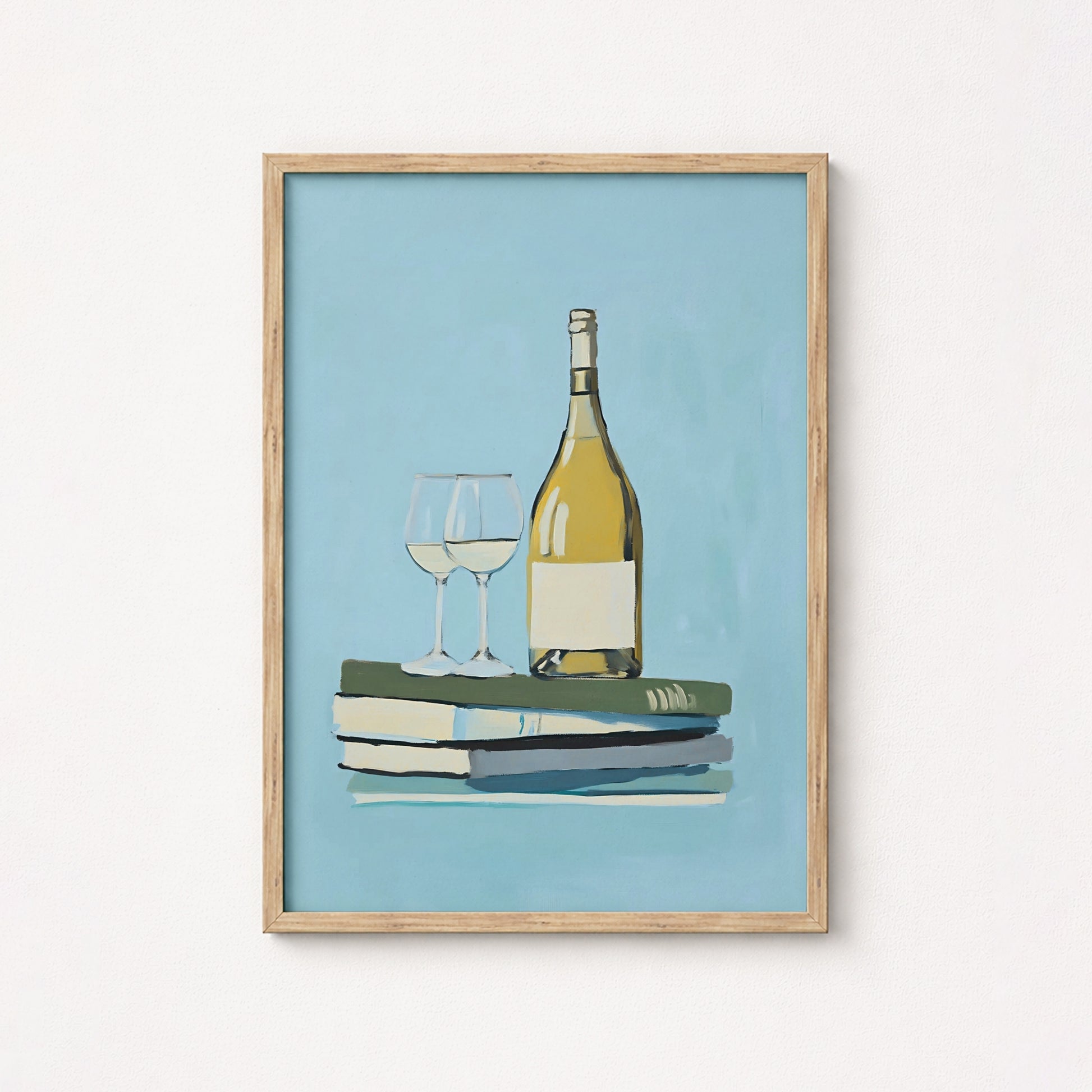 Books and Wine Wall Art – Cozy Book Lover Printable