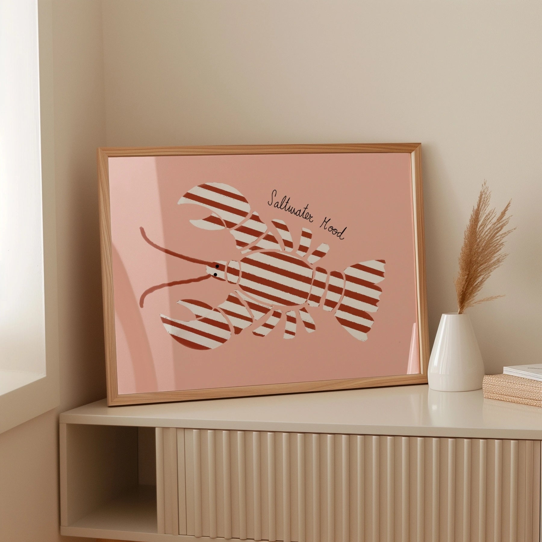 Trendy Coastal Seafood Print