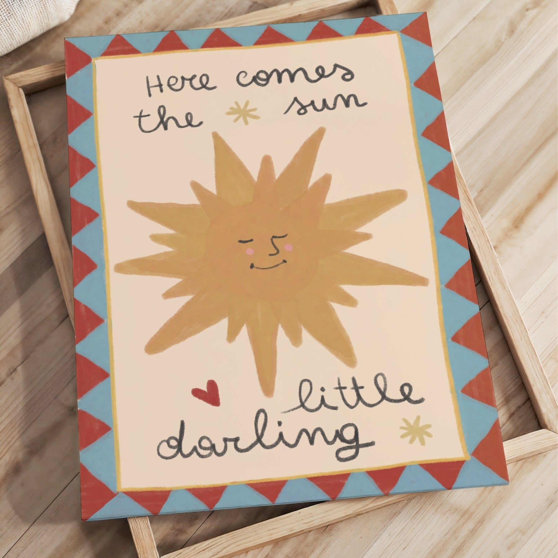Here Comes the Sun Nursery Canvas Print