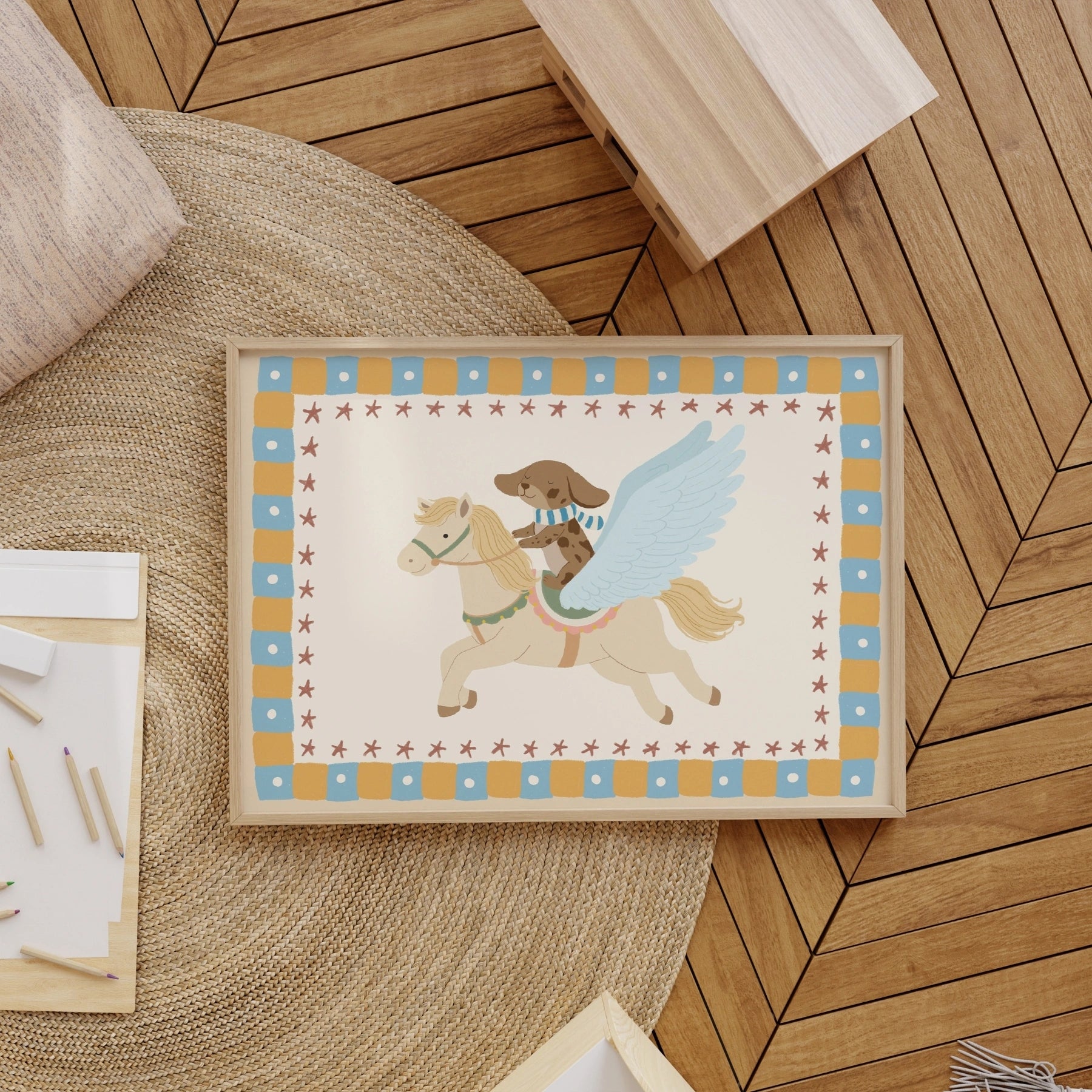 Winged Horse Nursery Wall Art
