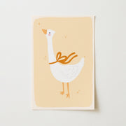 Goose with Orange Bow – Nursery & kids wall art