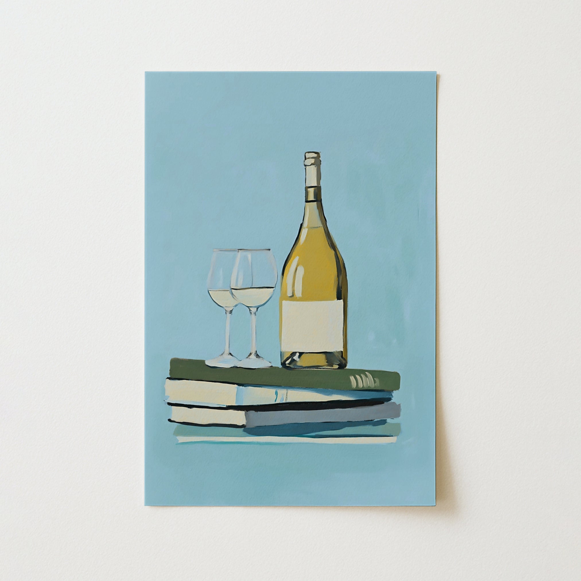 Books and Wine Wall Art – Cozy Book Lover Printable