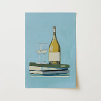Books and Wine Wall Art – Cozy Book Lover Printable