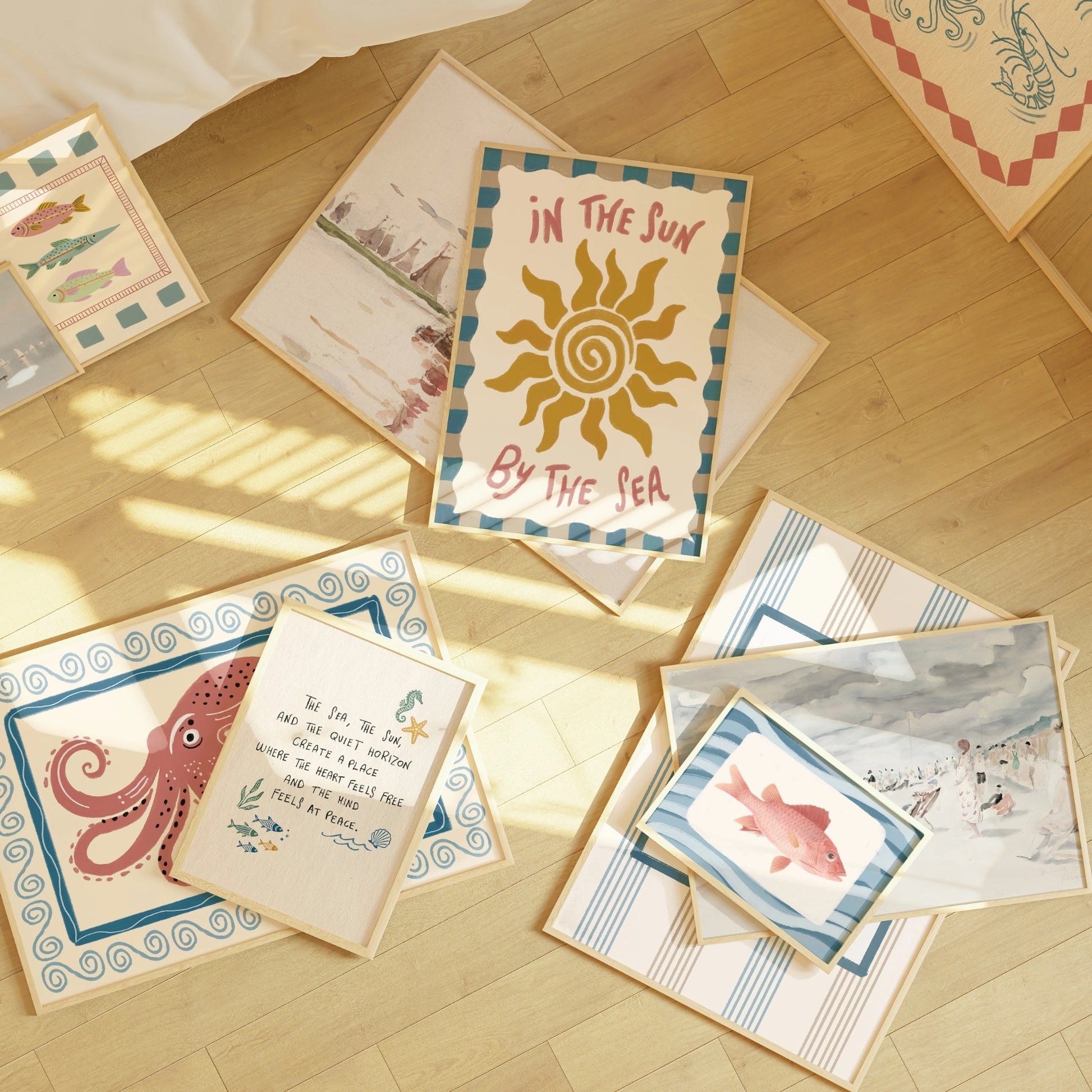 Ensemble de 20 imprimés tendance faits main pour l'été