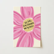 Pink Floral Faith Quote - Poster cristiano