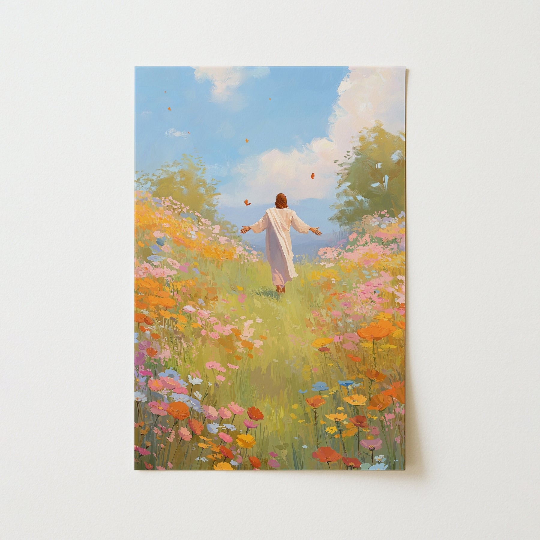 Jesus in Bloom – Peaceful Christian Wall Art