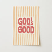 God’s Good Coral Lettering – Christian Wall Art