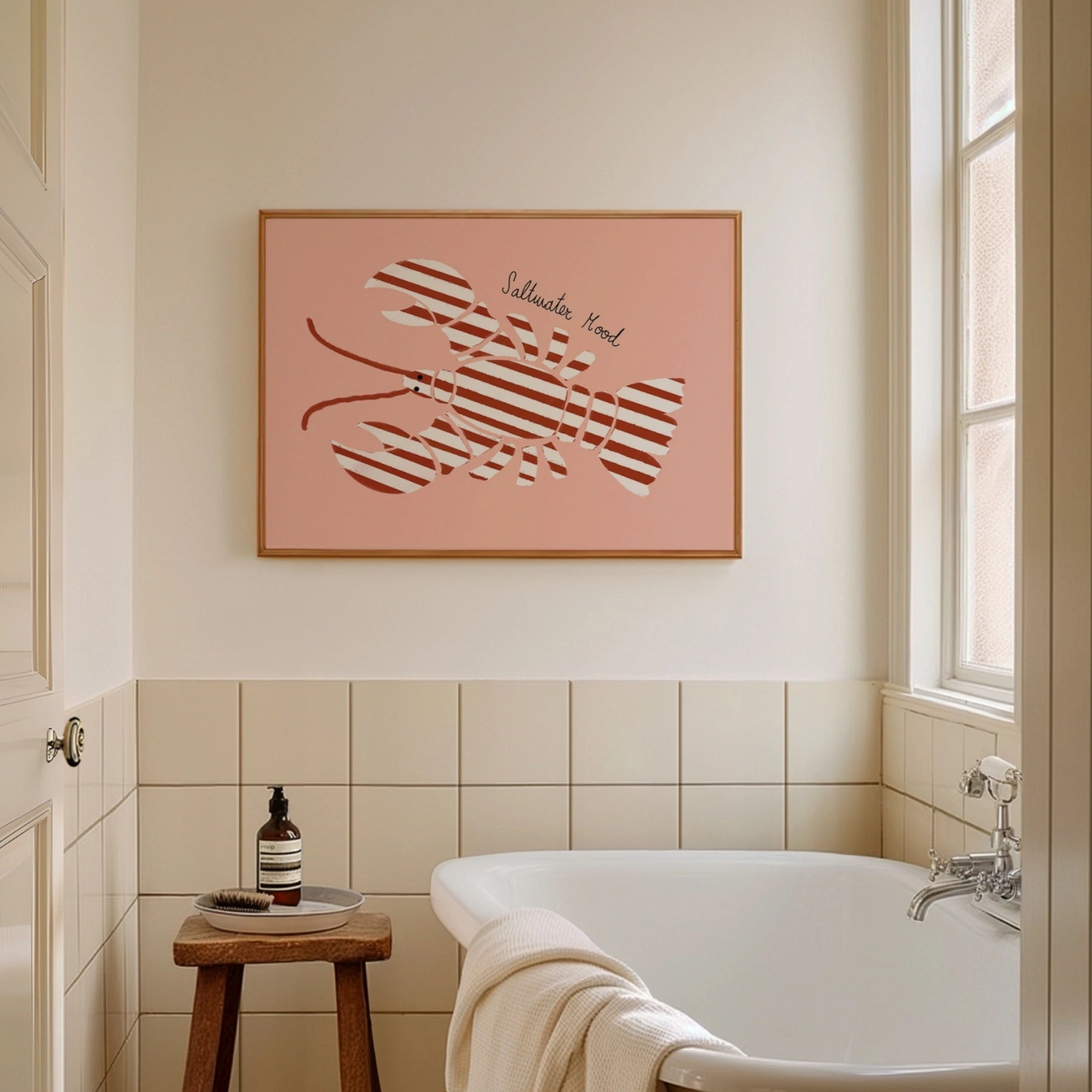 Trendy Coastal Seafood Print