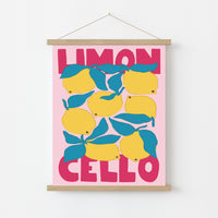 Limoncello Wall Art Print - Italian Lemon Kitchen Decor